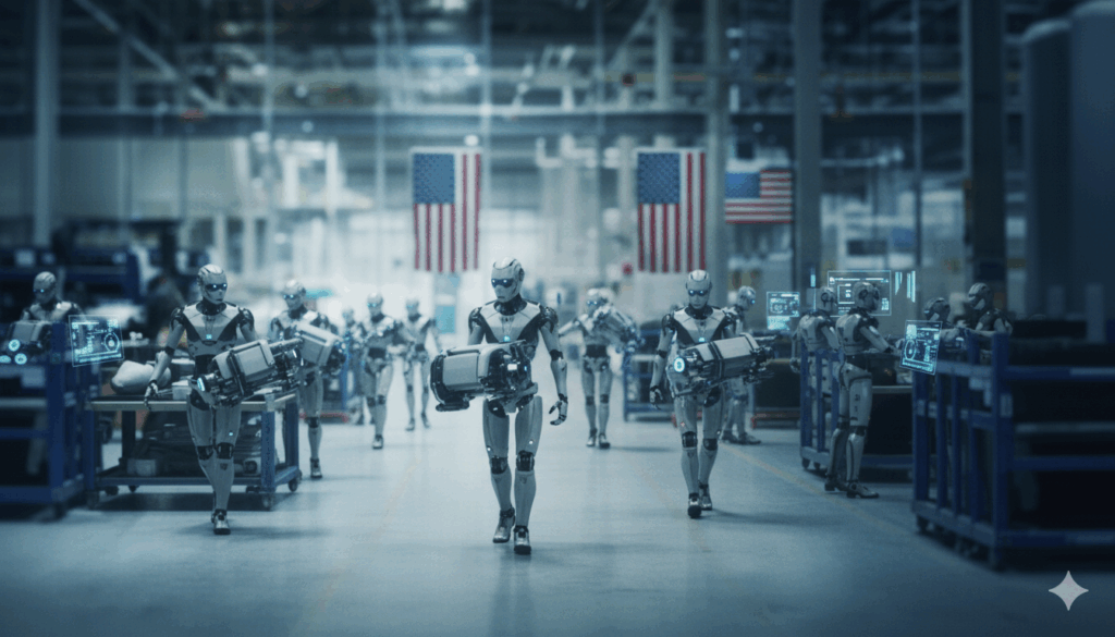 American, Factory, Tariffs, Robots, Workforce